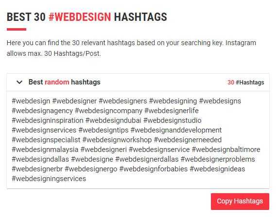 Best 30 webdesign hashtag